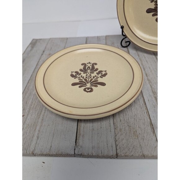 Pfaltzgraff Village Tan Set of 3 Dessert Bread Plates 7 1/4" USA - Picture 4 of 7